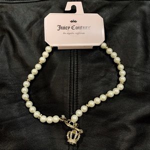 Juicy Couture Crown/Scepter Faux Pearl Necklace